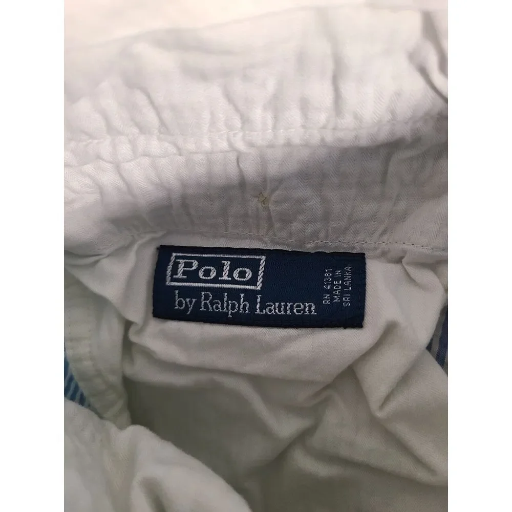 Polo Ralph Lauren‎ Shorts Mens 40 Seersucker Chino Striped Vintage Golf Casual